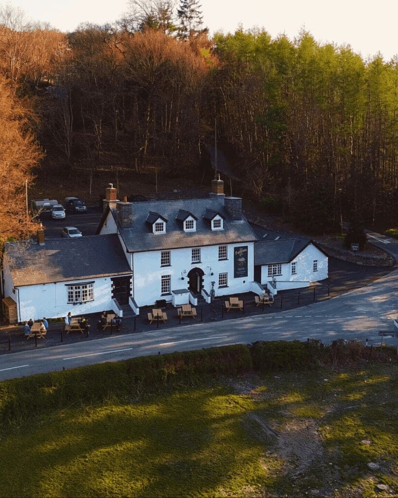 The Bryntirion Inn pub on the Palé Hall Estate near Bala in North Wales